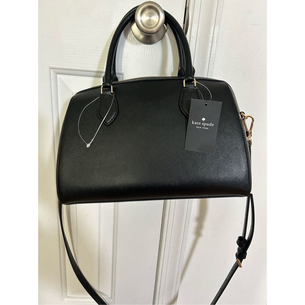 Kate Spade Madison Large Dolly Duffle Satchel Crossbody Shoulder bag-Black NwT - Picture 3 of 7